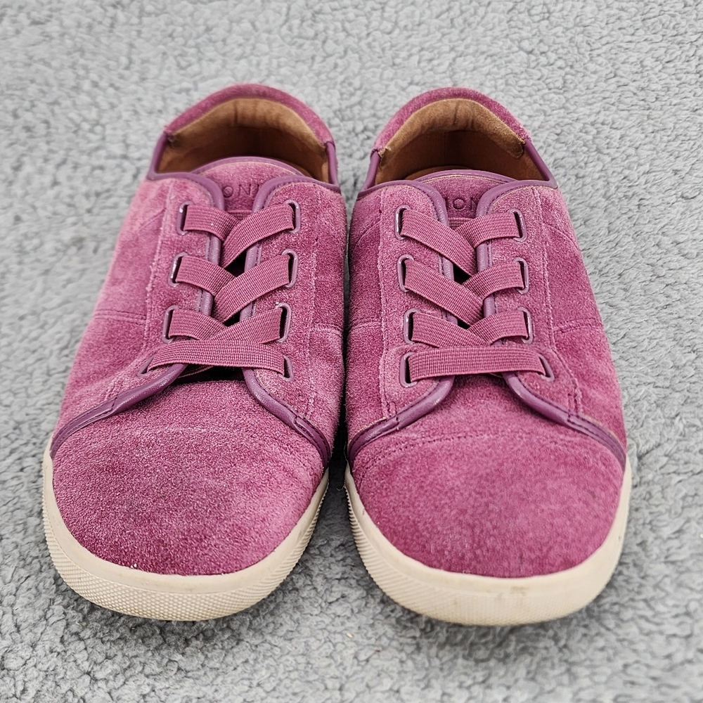 Vionic Jean Suede Slip On Sneakers Sz 8.5 Purple Casual Comfort Shoes - Picture 2 of 12